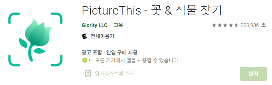 식물 이름 찾기