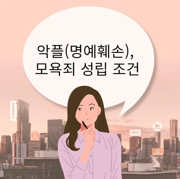 악플(명예훼손), 모욕죄 성립조건