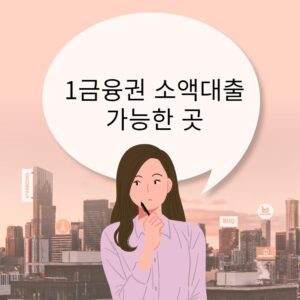 1금융권 소액대출