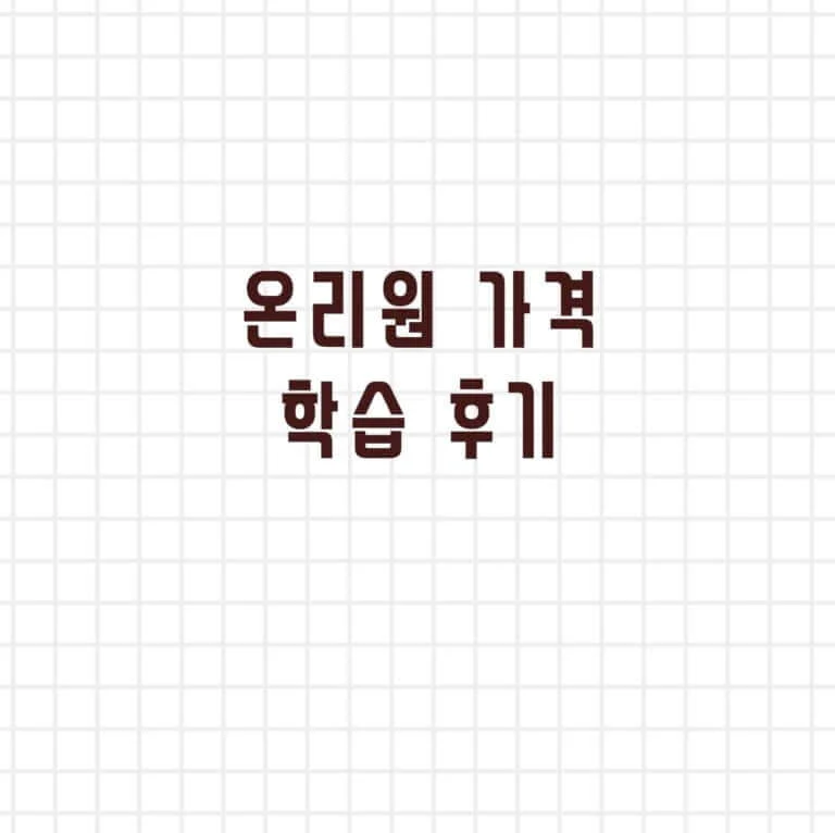 온리원 가격