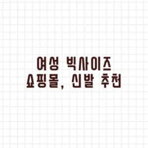 여성 빅사이즈 쇼핑몰 신발