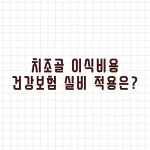 치조골 이식비용 건강보험 실비