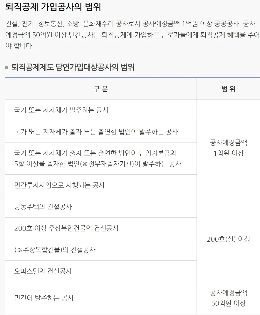 퇴직공제금 신청 방법 (노가다 퇴직금) 일용직 근로자도 퇴직금 계산과 청구 방법