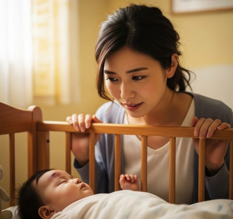 아기 떨어졌을 때 잠시 한눈 판 사이 쿵!